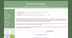 Desktop Screenshot of newhorizonsgenealogicalservices.com