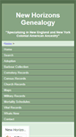 Mobile Screenshot of newhorizonsgenealogicalservices.com